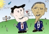 Cartoon: Mitt Romney and Barack Obama (small) by BinaryOptions tagged mitt,romney,candidate,president,barack,obama,politics,political,caricature,editorial,comic,cartoon,optionsclick,binary,options,trader,option,trading,trade,news,satire