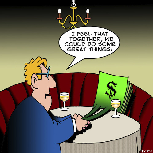 Cartoon: Great things (medium) by toons tagged money,makes,you,happy,dollars,euros,cash,romance,love,money,makes,you,happy,dollars,euros,cash,romance,love
