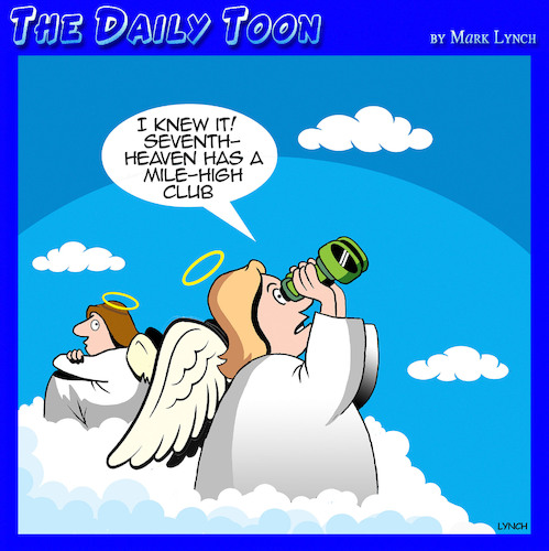 Cartoon: Mile high club (medium) by toons tagged seventh,heaven,cloud,nine,seventh,heaven,cloud,nine,sex