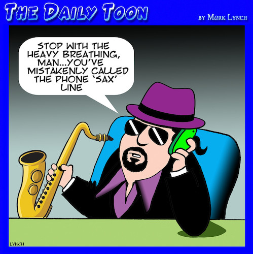 Cartoon: Phone sex (medium) by toons tagged saxophone,line,musician,wrong,number,sexy,saxophone,sex,line,musician,wrong,number,sexy