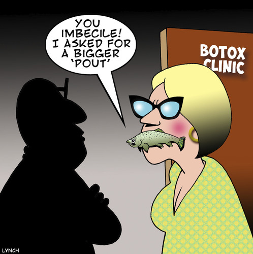 Cartoon: Trout (medium) by toons tagged botox,collegian,implants,plastic,surgery,trout,fish,botox,collegian,implants,plastic,surgery,trout,fish