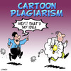 Cartoon: Cartoon Plagiarism (small) by toons tagged plagiarism,cartoons,cartoonist,ideas,plagiarised
