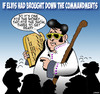 Cartoon: Elvis (small) by toons tagged elvis,presley,ten,commandments,blue,suede,shoes,moses,the,king,of,rock,and,roll