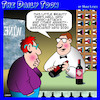 Cartoon: Pairing wine (small) by toons tagged anxiety,panic,attacks,stress,related,wine,drinker,shop,medicinal