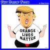 Cartoon: Trump (small) by toons tagged orange,trump,black,lives,matter,trumps,makeup