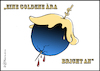 Cartoon: Goldene Ära (small) by Pfohlmann tagged karikatur,cartoon,color,farbe,2017,usa,global,welt,globus,trump,präsident,energie,energiepolitik,alaska,ressourcen,antarktis,ausbeutung,öl,ölvorkommen,ölfelder,ölbohrungen,gas,versprechen,goldene,ära,geld,wirtschaft,america,first,klimawandel,umwelt,zerstörung