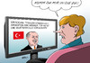 Cartoon: Erdogan Merkel (small) by Erl tagged tayyip,erdogan,präsident,türkei,aussage,frau,rolle,arbeit,mutter,mutterrolle,reaktionär,konservativ,bundeskanzlerin,angela,merkel,eu,mitgliedschaft,karikatur,erl