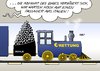 Cartoon: Euro-Rettung (small) by Erl tagged euro,schulden,krise,griechenland,italien,rating,agentur,ratingagentur,herabstufung,gefahr,rettung,rettungsschirm,lokomotive,zug,dampflok,kohle