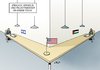 Cartoon: Israelis und Palästinenser (small) by Erl tagged nahost,israelis,palästinenser,friedensgespräche,friede,frieden,verhandlung,verhandlungstisch,usa