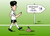 Cartoon: Meistert er die Hürde? (small) by Erl tagged fußball em europameisterschaft halbfinale deutschland italien bundestrainer joachim jogi löw maulwurf