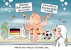 Cartoon: Orakel Paul (small) by Erl tagged fußball,wm,halbfinale,deutschland,spanien,verdient,gewonnen,zukunft,orakel,paul,krake,tintenfisch,vorhersage