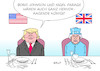 Cartoon: Trump in UK (small) by Erl tagged politik,usa,präsident,donald,trump,rechtspopulismus,nationalismus,rüpel,besuch,großbritannien,gb,uk,einmischung,innenpolitik,brexit,hart,no,deal,empfehlung,lob,boris,johnson,nigel,farage,brüskierung,theresa,may,queen,elizabeth,ii,karikatur,erl