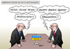 Cartoon: Ukraine Diplomatie (small) by Erl tagged ukraine,konflikt,russland,usa,eu,diplomatie,rhetorik,krieg,kriegsrhetorik,waffen,schuss,peng,bumm,verhandlungstisch,verhandlung