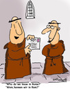 Cartoon: HOLY ORDERS 10 (small) by EASTERBY tagged monks,halos,faith,believing,letters