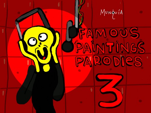 Cartoon: Famous Paintings Parodies 3 (medium) by Munguia tagged munch,scream,video,game,abc,test,quiz,munguia,parodies,parody,paintings,masterpieces