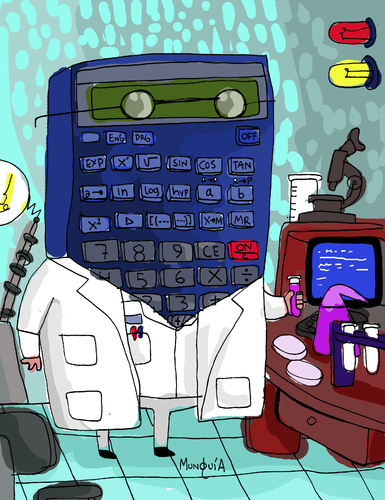 Cartoon: Scientific calculator (medium) by Munguia tagged calculadora,cientifica,literal,jokes,joke,fun,cartoon