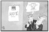 Cartoon: 100 Prozent Schulz (small) by Kostas Koufogiorgos tagged karikatur,koufogiorgos,illustration,cartoon,schulz,spd,merkel,umfrage,ohnmacht,wahlkampf,angst,partei,politik