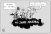 Cartoon: 60 Jahre Mauerbau (small) by Kostas Koufogiorgos tagged karikatur,koufogiorgos,illustration,cartoon,mauerbau,ulbricht,honecker,wolke