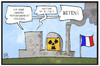 Cartoon: AKW-Sicherheit (small) by Kostas Koufogiorgos tagged karikatur,koufogiorgos,illustration,cartoon,akw,atomkraft,mangel,gau,nuklear,energie,sicherheit,pruefbericht,umwelt,frankreich