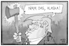 Cartoon: Alaska (small) by Kostas Koufogiorgos tagged karikatur,koufogiorgos,illustration,cartoon,alaska,usa,wald,nationalpark,trump,umwelt,abholzung,axt