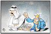 Cartoon: Arabisch-europäischer Gipfel (small) by Kostas Koufogiorgos tagged karikatur,koufogiorgos,illustration,cartoon,aranisch,europäisch,eu,arabische,liga,ägypten,scheich,flüchtlingspolitik,verdrängung,migration,gipfel,treffen