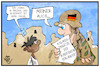 Cartoon: Auslandseinsätze (small) by Kostas Koufogiorgos tagged koufogiorgos,illustration,cartoon,karikatur,auslandseinsatz,afghanistan,soldat,bundeswehr,krieg,frieden