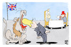 Cartoon: Boris Johnson (small) by Kostas Koufogiorgos tagged karikatur,koufogiorgos,johnson,queen,paddington,tory,misstrauensvotum,löwe,uk