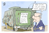 Cartoon: Bundeswehrreform (small) by Kostas Koufogiorgos tagged karikatur,koufogiorgos,pistorius,bundeswehr,strukturreform