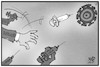 Cartoon: Corona-Impfstoff (small) by Kostas Koufogiorgos tagged karikatur,koufogiorgos,illustration,cartoon,corona,impfstoff,pandemie,zielscheibe,virus,pharma,entwicklung,wissenschaft,medizin