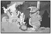 Cartoon: G7-Treffen (small) by Kostas Koufogiorgos tagged karikatur,koufogiorgos,illustration,cartoon,trump,g7,asterix,isoliert,kanada,troubadour,strafzoelle,usa,handelskrieg,troubadix