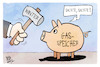 Cartoon: Gas sparen (small) by Kostas Koufogiorgos tagged karikatur,koufogiorgos,gas,sparen,sparschwein,hammer,winter,kälte