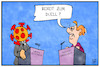 Cartoon: Generaldebatte (small) by Kostas Koufogiorgos tagged karikatur,koufogiorgos,illustration,cartoon,generaldebatte,corona,duell,merkel,pandemie,rede,bundestag,aussprache