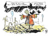 Cartoon: Getreidepreise (small) by Kostas Koufogiorgos tagged getreide,preis,handel,markt,dürre,biosprit,ethanol,brot,karikatur,nahrung,kostas,koufogiorgos