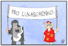 Cartoon: Pro Lukaschenko (small) by Kostas Koufogiorgos tagged karikatur,koufogiorgos,illustration,cartoon,lukaschenlo,polizei,polizeigewalt,demonstration,belarus,protest,demokratie