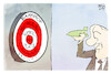 Cartoon: Putins Zielfindung (small) by Kostas Koufogiorgos tagged karikatur,koufogiorgos,putin,zielscheibe,krieg,ukraine,pfeil,dart,angriff