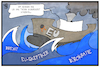 Cartoon: Sommerzeit (small) by Kostas Koufogiorgos tagged karikatur,koufogiorgos,illustration,cartoon,sommerzeit,eu,schiff,see,probleme,europa