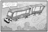 Cartoon: Sturm Herwart (small) by Kostas Koufogiorgos tagged karikatur,koufogiorgos,cartoon,illustration,herwart,sturm,tief,wetter,unwetter,orkan,bahn,bahnverkehr,fliegen,reisen,kapitän,zug,eisenbahn