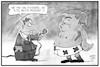 Cartoon: Trump pokert (small) by Kostas Koufogiorgos tagged karikatur,koufogiorgos,illustration,cartoon,trump,putin,poker,strip,helsinki,zugeständnis,niederlage,spieler,journalist,medien,usa,präsident
