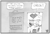 Cartoon: UN-Klimagipfel (small) by Kostas Koufogiorgos tagged karikatur,koufogiorgos,illustration,cartoon,fliegen,airline,thomas,cook,klimagipfel,un,vereinte,nationen