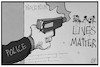 Cartoon: US-Polizeigewalt (small) by Kostas Koufogiorgos tagged karikatur,koufogiorgos,illustration,cartoon,usa,wisconsin,blm,rassismus,polizeigewalt