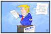 Cartoon: US-Steuerreform (small) by Kostas Koufogiorgos tagged karikatur,koufogiorgos,illustration,cartoon,trump,usa,steuerrreform,wirtschaft,gesetz