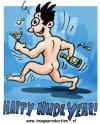 Cartoon: HappyNudeYear (small) by illustrator tagged happy,new,year,nude,party,card,cartoon,welleman,
