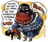 Cartoon: mugabe (small) by illustrator tagged mugabe cartoon character comic monster violence gays eating men victim monstrous cronus 