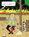 Cartoon: Abholzonaro (small) by JotKa tagged bolsonaro,brasilien,greta,regenwald,klima,sauerstoff,erden,abholzungen,brandrodungen,konsum,soja,palmöl,rinderzucht,verbraucher,natur,umwelt