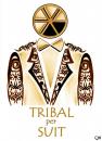 Cartoon: TRIBAL PERSUIT (small) by QUIM tagged tribal,tatoo,suit