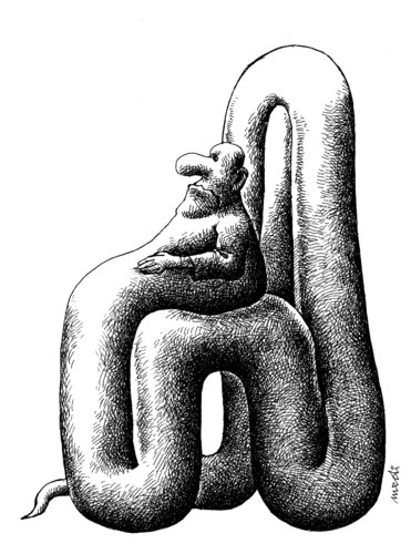 Cartoon: cold chief (medium) by Medi Belortaja tagged cold,chief,snake,chair,head,power