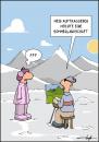 Cartoon: Betrug (small) by luftzone tagged winter,sommer,landschaft,berge,cartoon,zeichner,maler,betrug,