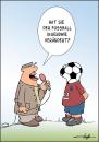 Cartoon: Nichts als Fußball im Kopf. (small) by luftzone tagged cartoon,man,fußball,football,soccer,reporter,rasen,kopf