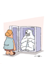 Cartoon: Überraschung (small) by luftzone tagged kühlschrank,eisbär,überraschung,frau,kalt,kälte,küche,bär