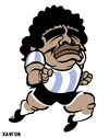 Cartoon: Maradona (small) by Xavi dibuixant tagged maradona caricature football soccer futbol